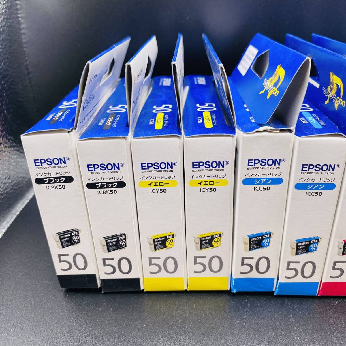 未使用品 / 期限切れ含む EPSON 50 ブラック イエロー シアン マゼンタ 純正インクカートリッジ_画像3