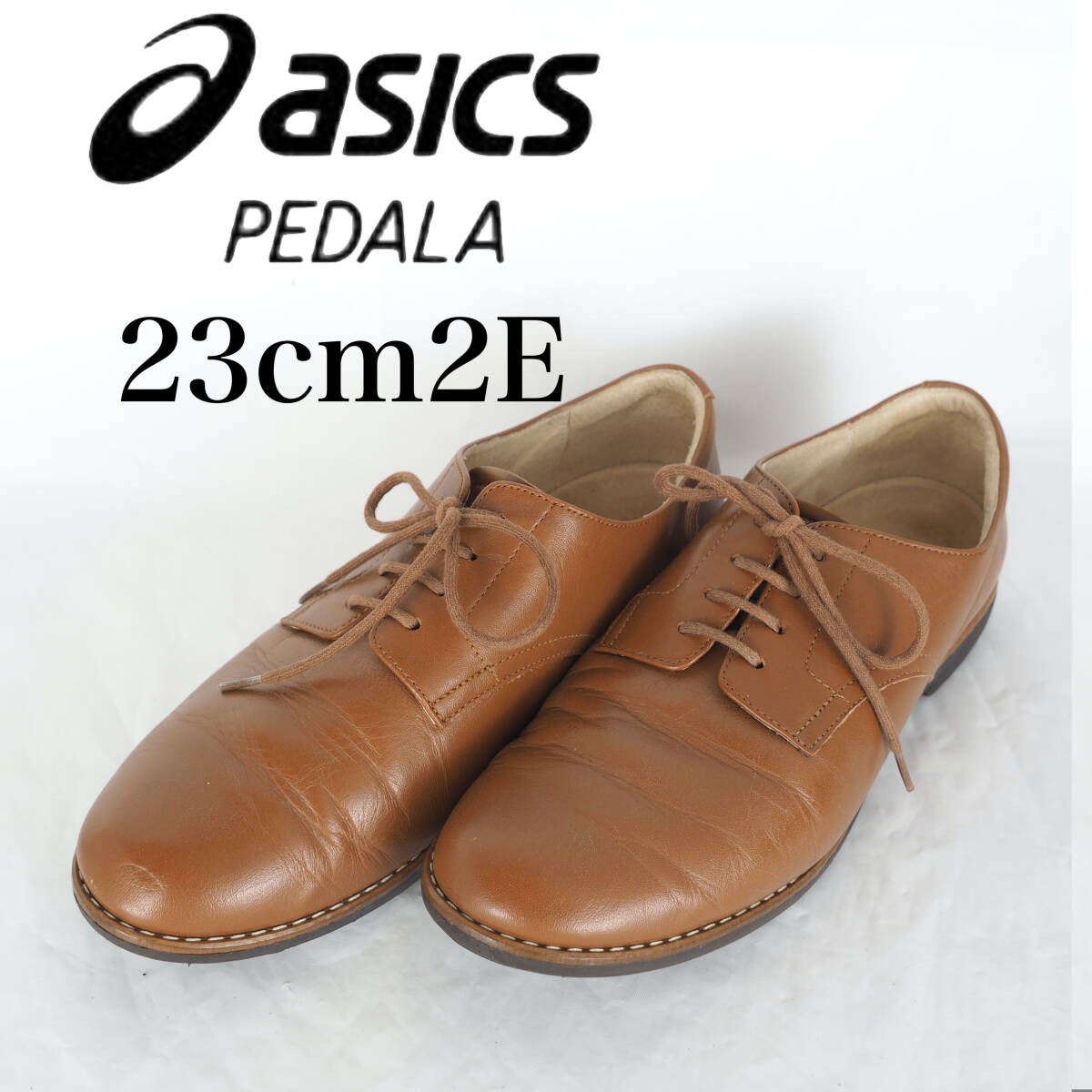 MK6269*asics PEDALA*アシックス ペダラ*レディースシューズ*23cm2E*茶_画像1