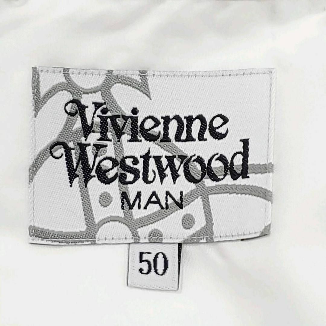 未使用 タグ付 XL ヴィヴィアンウエストウッド オーブ 刺繍ロゴ ドレスシャツ 白 日本製 Vivienne Westwood 50 ホワイト ワンポイント LL_画像8