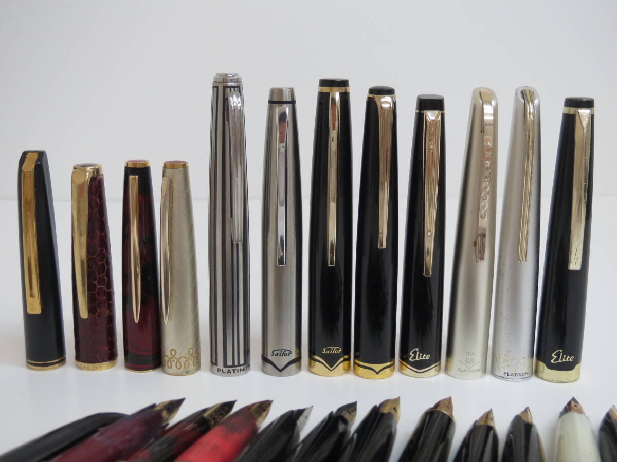 (b-4) Pilot / platinum / sailor etc. fountain pen 26 pcs set pen .:18K 1 2 ps *14K 13ps.@*22K 1 pcs 