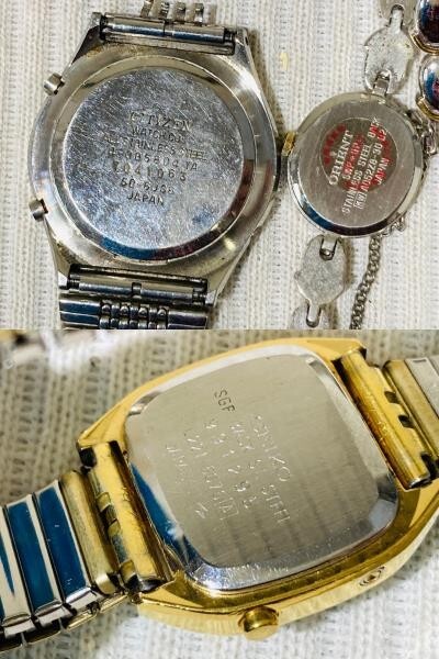 kmo38▼腕時計 10点おまとめ/レディース メンズウォッチ SEIKO.CITIZEN.ORIENT 未稼働 ジャンク時計▼_画像9