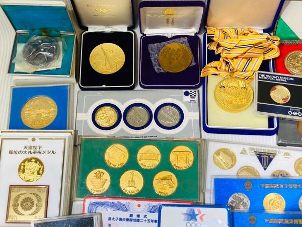 kmj07V medal coin memory medal souvenir collection approximately 6. and more large amount . summarize V