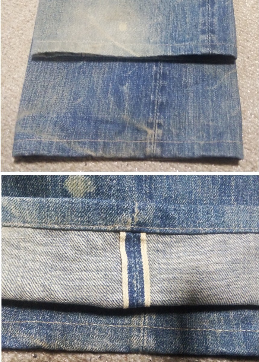 ◎絶品◎名作・貴重◎LVC LEVI'Sリーバイス 44501 ビンテージUSEDリメイク加工大戦モデル W32(81cm) 赤耳 BIG-E 日本製 _画像9