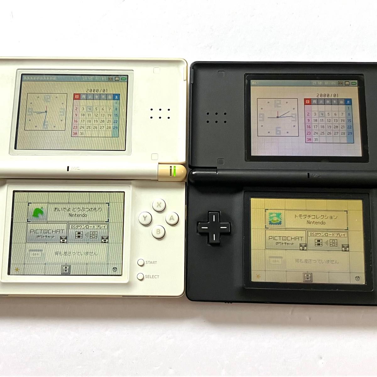 ニンテンドーDS lite クリスタルホワイト ブラック 2台 ソフト付き