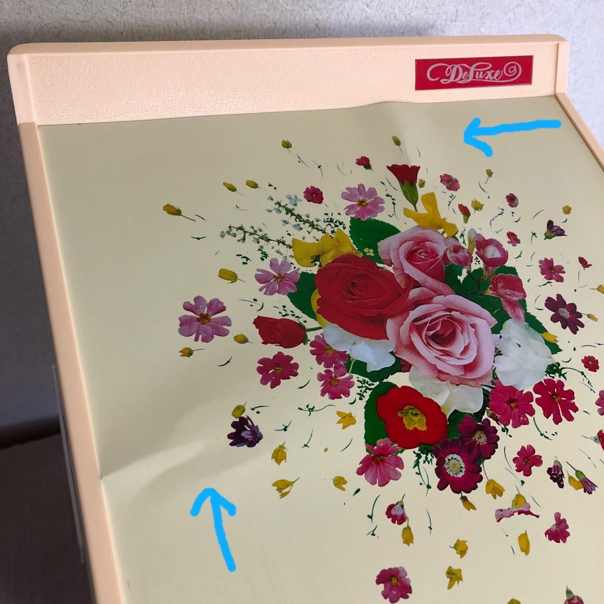 昭和レトロポップ米びつ コメスター 昭和レトロお花柄 未使用品 昭和レトロポップ米びつ コメスター 昭和レトロお花柄 未使用品
