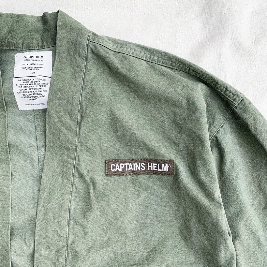 定価¥20000 緑 キャプテンズヘルム CAPTAINS HELM STONE WASH HANTEN JKT ハンテン ジャケット ミリタリー 27の画像3