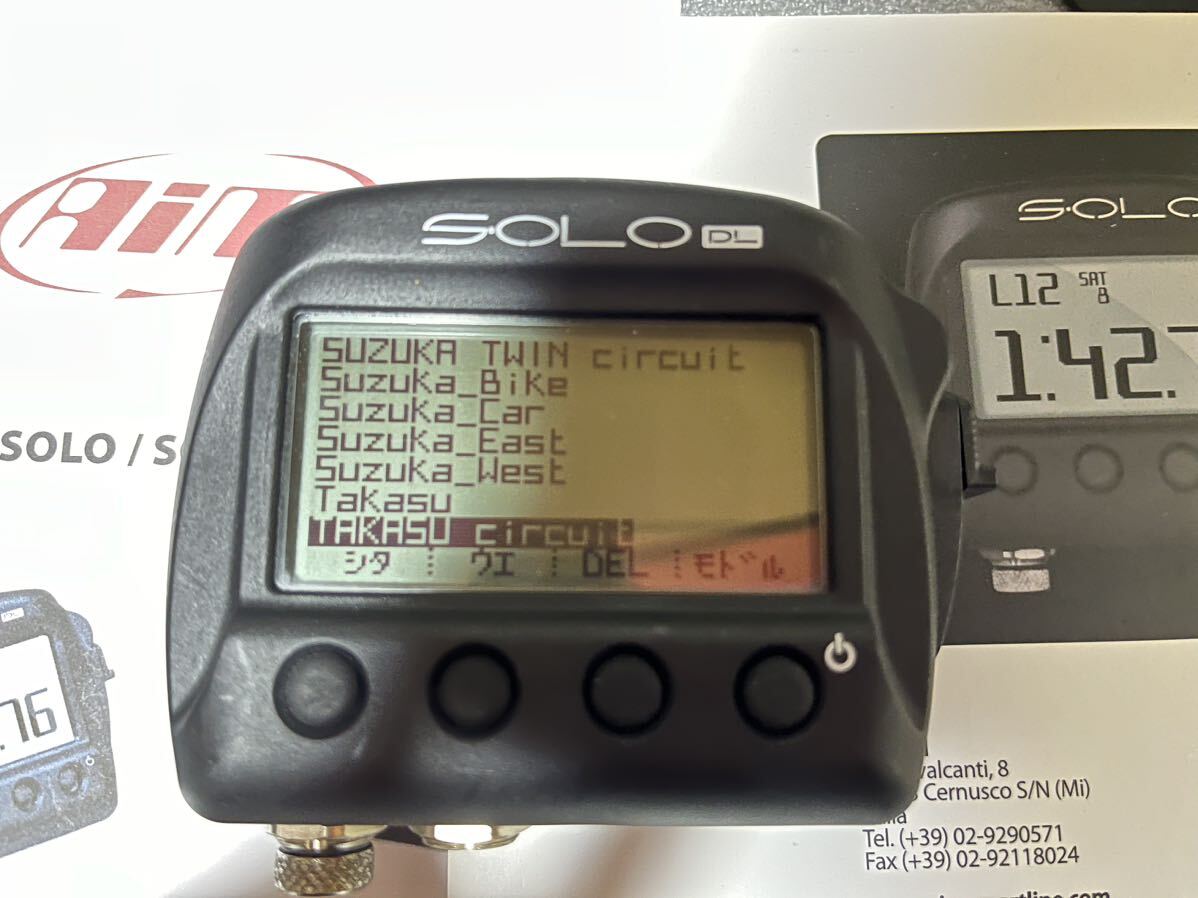 AIM SOLO DL 良品 使用回数僅か サーキットデータ有 GPS ラップタイマー データロガー_画像7