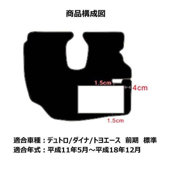 当日発送【デュトロ/ダイナ/トヨエース 標準 前期】H01.08～H14.01 コイルフロアマット　運転席用　ベージュ_画像2