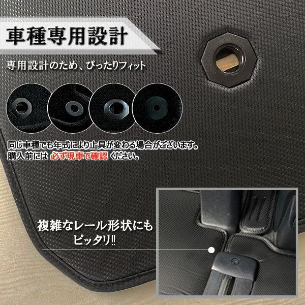 【防水マット】三菱 タウンボックス U61W フロアマット Aタイプ_留め具