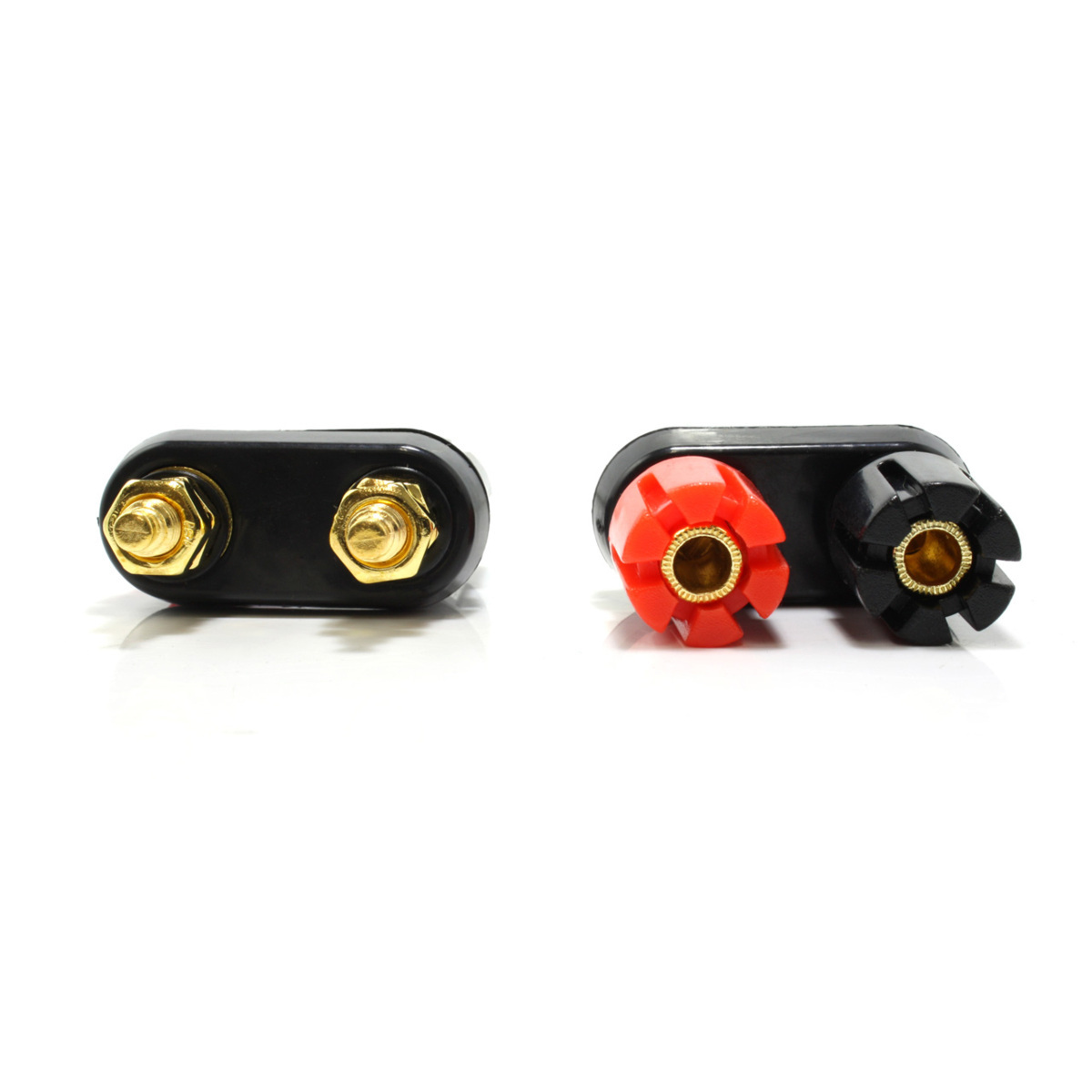  red * black solid installation type gilding banana plug speaker terminal 2 piece set [Φ4mm banana plug correspondence ]