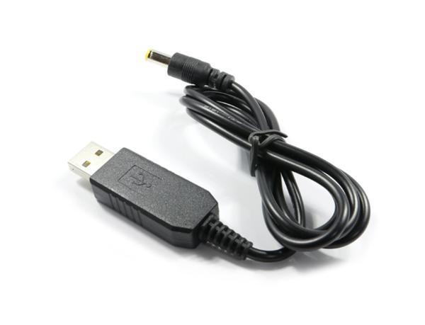 USB to DC9Vプラグ電源ケーブル 1m (プラグ外径5.5/内径2.1mm)_USBポートからDC9V電源が取れる！