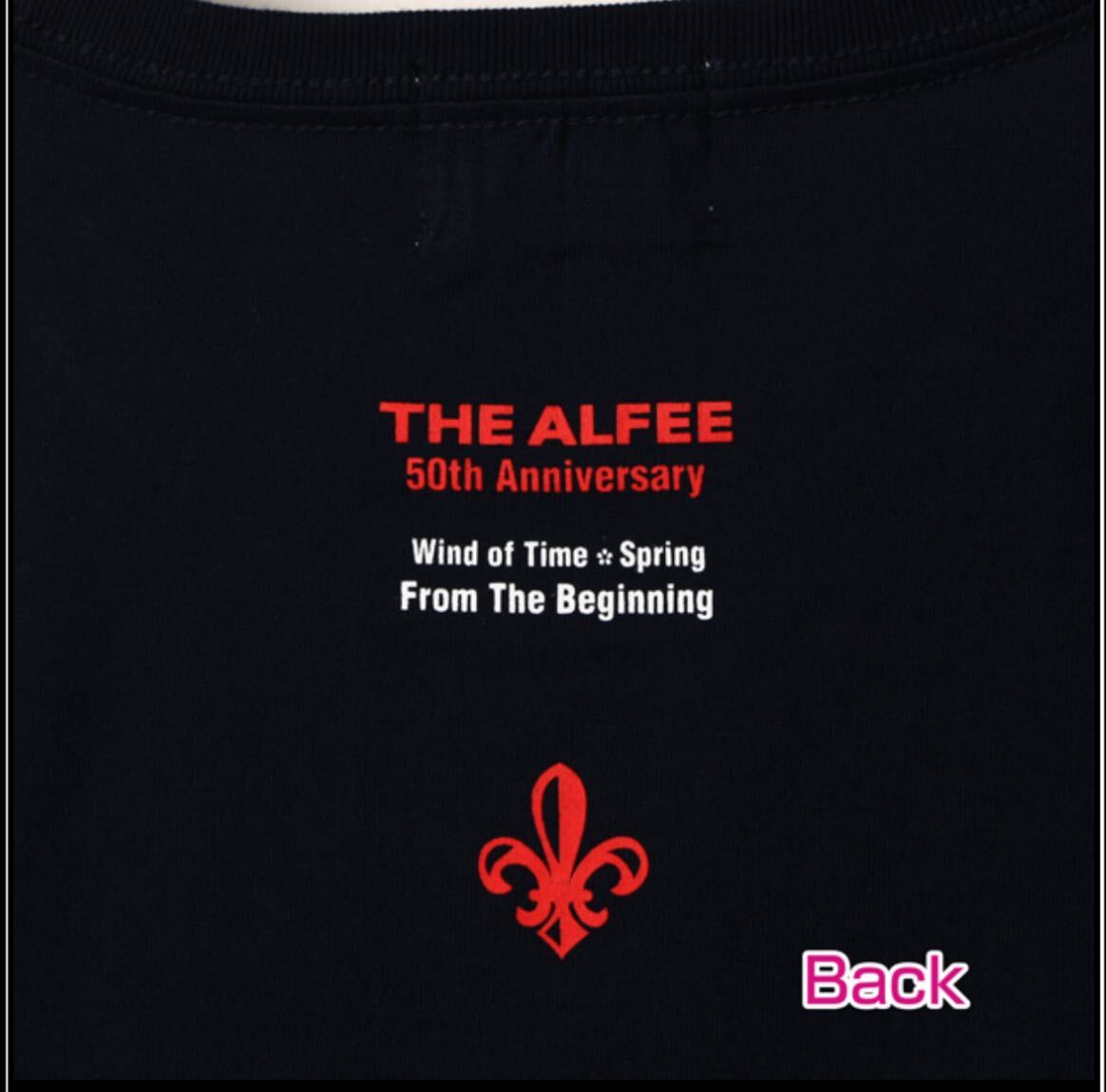 即決! THE ALFEE 50th Anniversary LIVE TOUR 2024 ☆ ツアーTシャツ ネイビー Lサイズ 未開封新品 / 風の時代・春 From The Begining_画像2