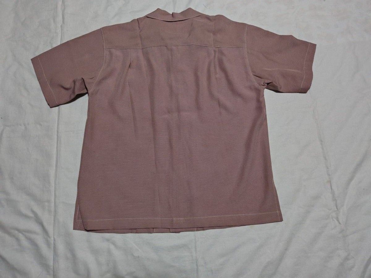 着物リメイク　アロハシャツ（オープンカラーシャツ）絽　絹 女子ＸＬ