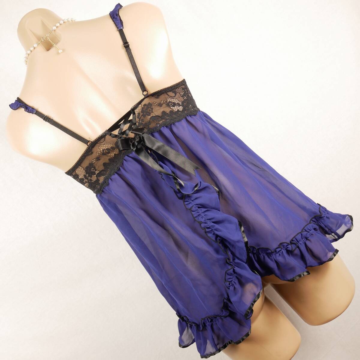 4064 beautiful goods aimerfeel enough hem frill design small demon series camisole F blue group anonymity delivery 