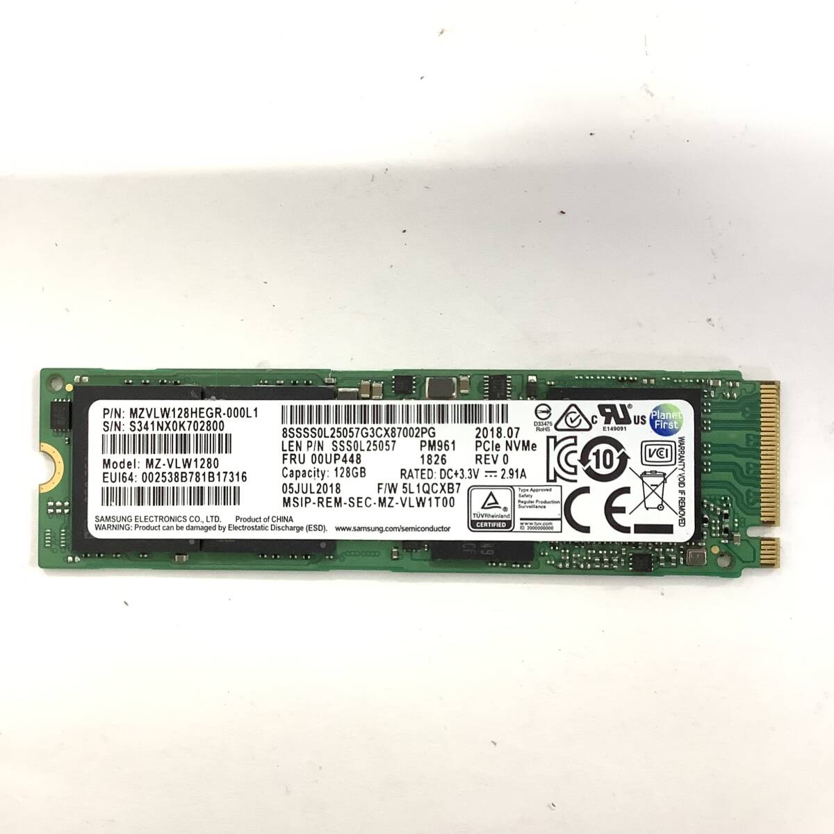 S60509150 SAMSUNG NVMe 128GB SSD 1点 【中古動作品】_画像1