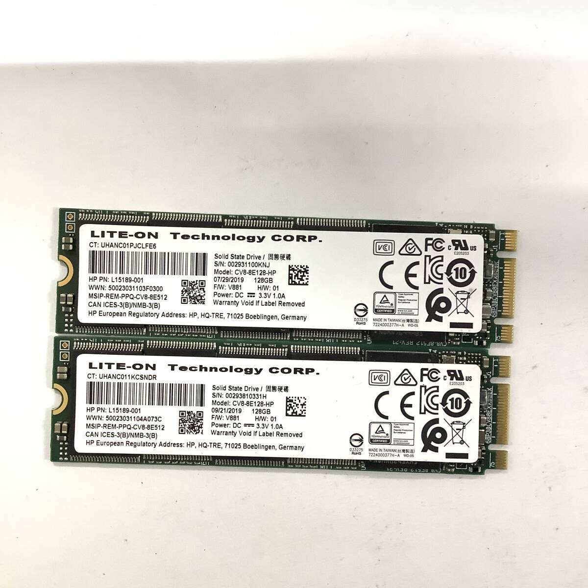 S60513171 LITEON SATA M.2 128GB SSD 2点 【中古動作品】_画像1