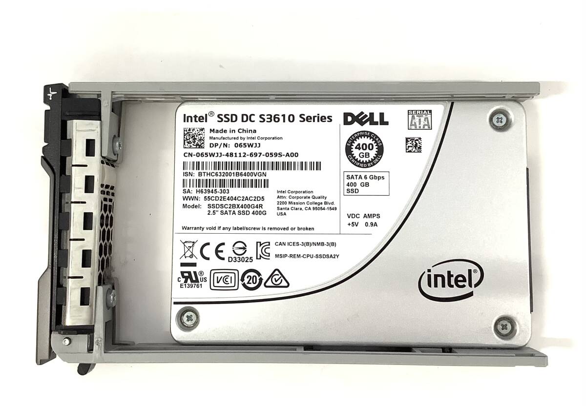 S6051434 Intel SATA 400GB 2.5インチ SSD 1点【中古動作品】*マウンター付き_画像1