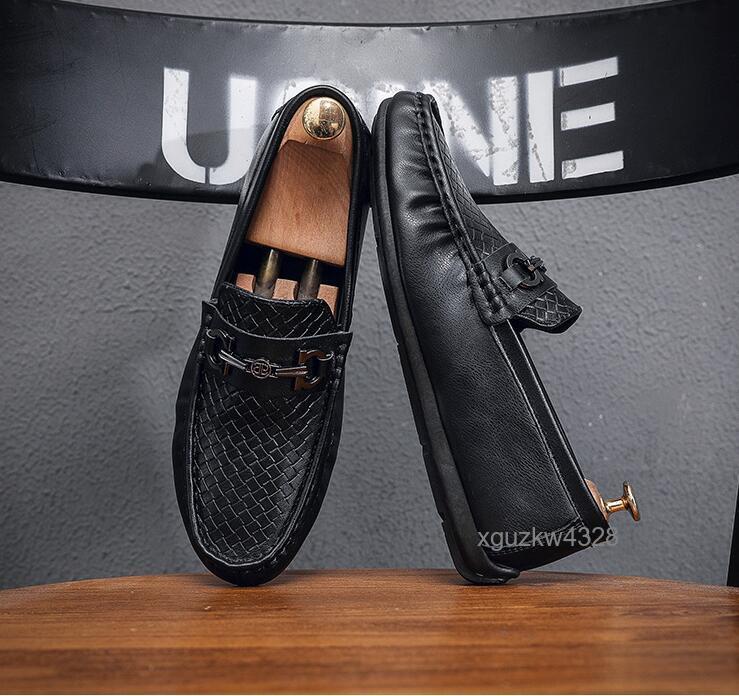 [NX47] Loafer men's gentleman shoes business Drive shoes commuting put on footwear ... light weight casual stylish cheap summer black 