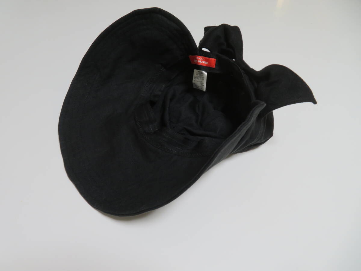 【送料無料】美品 marie claire マリクレール 56～58㎝ 麻100％ ブラック系色 メンズ レディース スポーツキャップ ハット 帽子 1個_画像6