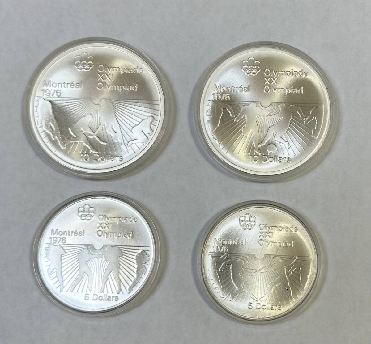 【中古】 記念銀貨 カナダ オリンピック Canadian Olympic Commemorative Coins lssueⅥ 記念銀貨４枚セット 4枚総重量ケース込み/167.8ｇ