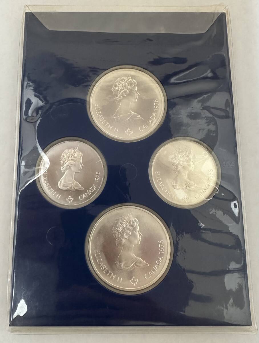 【中古】 記念銀貨 カナダ オリンピック Canadian Olympic Commemorative Coins lssueⅥ 記念銀貨４枚セット 4枚総重量ケース込み/167.8ｇ