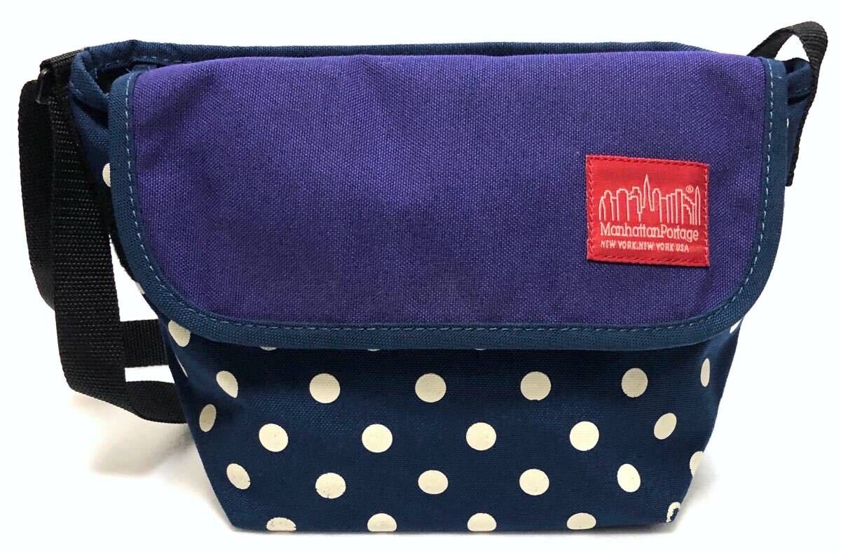  Manhattan Poe te-ji2404204 dot pattern messenger bag XS shoulder bag navy purple 