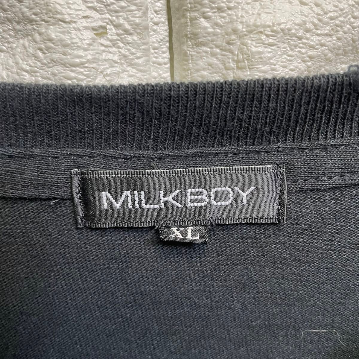 MILK BOY ミルクボーイ　半袖Tシャツ　ダメージ加工　メンズXLサイズ
