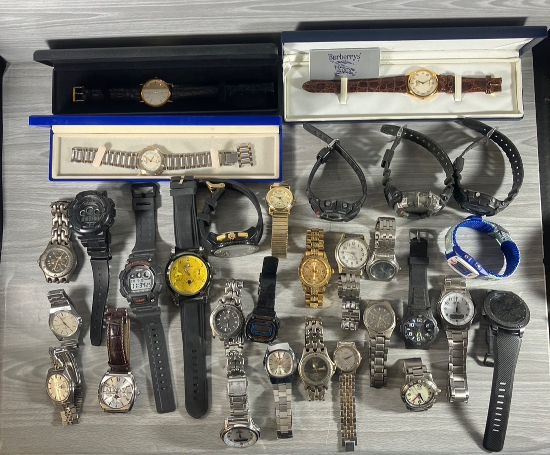 [5-29] 腕時計 まとめ売り 大量 約30個 SEIKO CASIO CITIZEN G-SHOCK ELGIN ALBA など メンズ _画像1