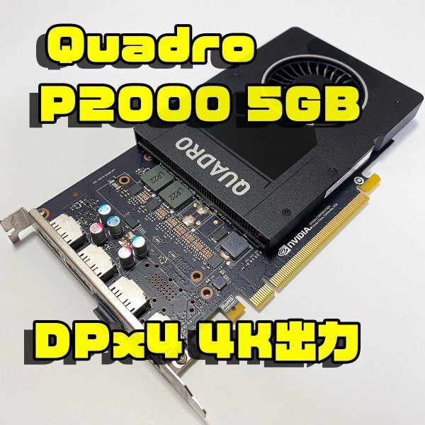 正常品 Quadro P2000 5GB 最大4画面同時出力 DTP 3Dモデリングに 4K出力OK_画像1