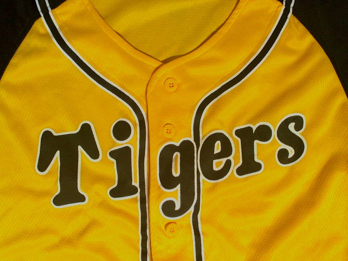 ☆ほぼ未使用・美品☆ミズノ製/MIZUNO★阪神タイガース☆Tigers★応援ユニフォーム レプリカ ドライメシュ 半袖シャツ 黄 緑_画像5