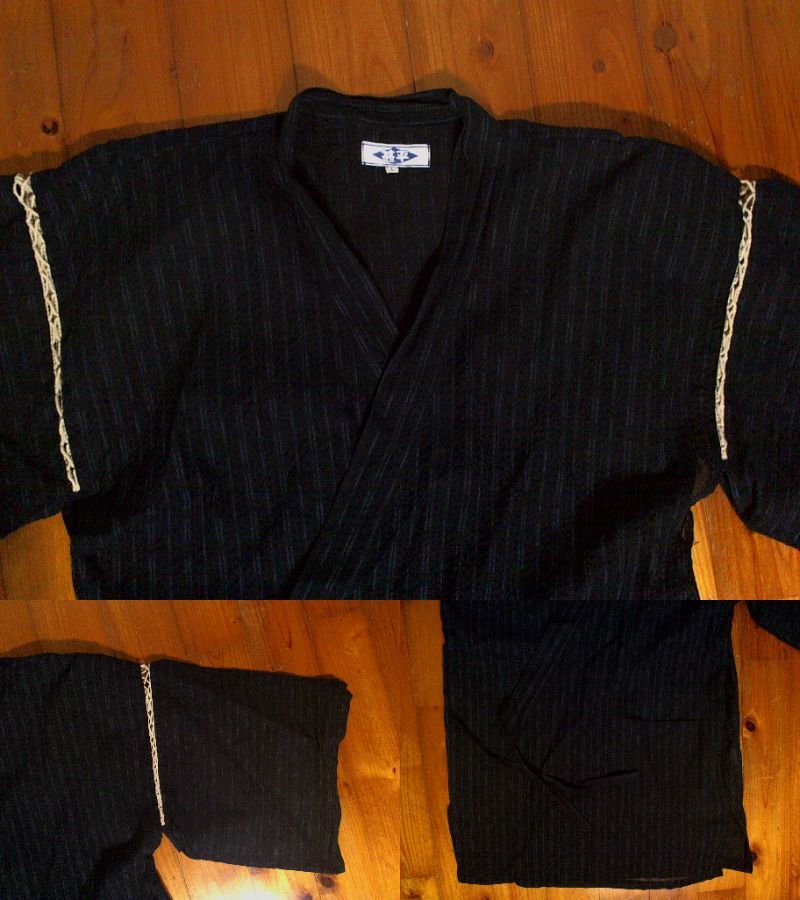 * jinbei *....* flax .linen. setup L dark blue Indigo color 