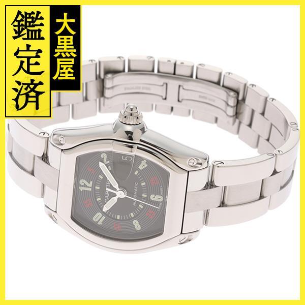 Cartier　カルティエ　ロードスターLM　W62002V3　ステンレス　ブラック　替えベルト　男性用自動巻時計【434】 【中古】_画像3