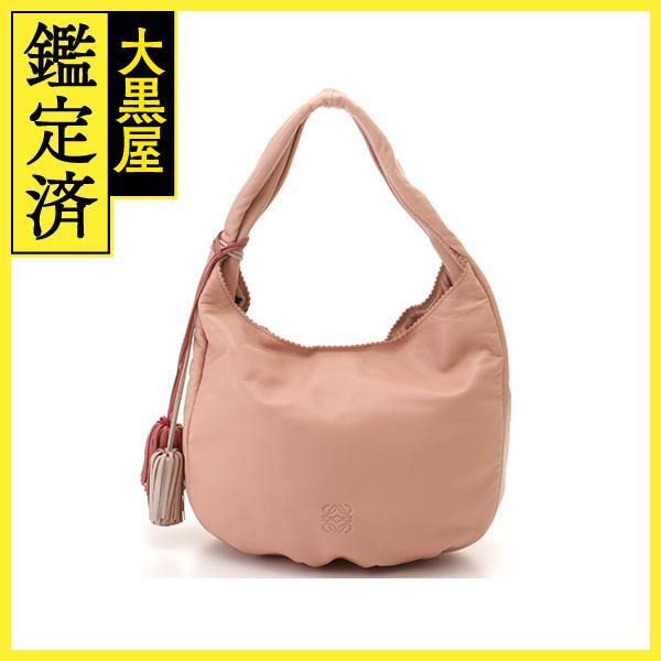 LOEWE ロエベ ヴィエント30 ショルダーバッグ アナグラム ピンクベージュ ナッパレザー 【460】2144000229066_画像1