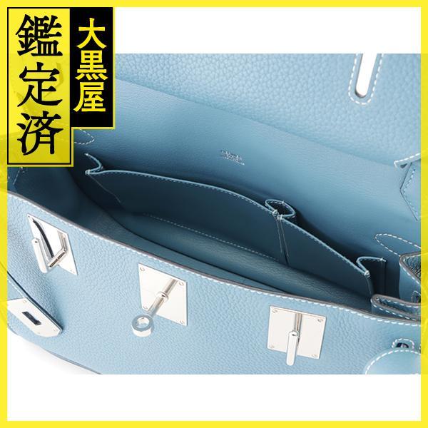 HERMES　エルメス　ジプシエール31　トリヨンクレマンス　ブルージーン　シルバー金具　【431】_画像8