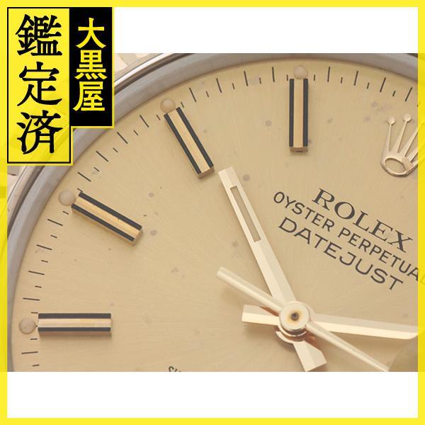1982年　ROLEX　ロレックス　デイトジャスト　16013　18YG/SS　強化プラスチック風防　ヴィンテージ　メンズ　腕時計【200】C_画像6