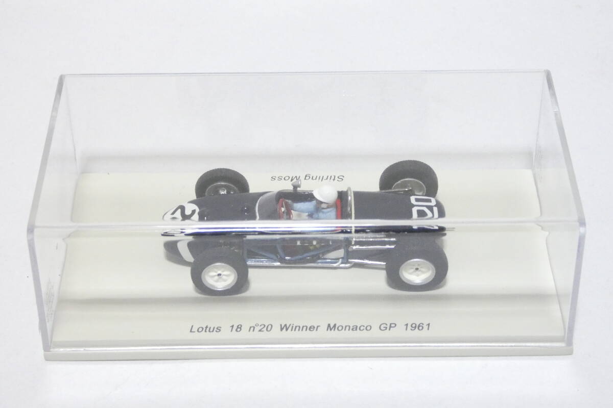 7430K/未開封◇Spark スパーク 1/43 S1826 ロータス 18 no20 ウィナー モナコGP 1961 #20 スターリング モス/Lotus 18 Winner Monaco GPの画像2