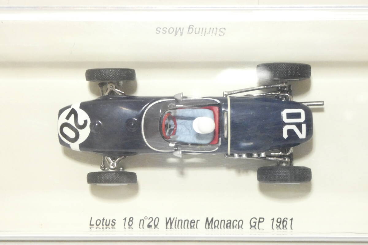 7430K/未開封◇Spark スパーク 1/43 S1826 ロータス 18 no20 ウィナー モナコGP 1961 #20 スターリング モス/Lotus 18 Winner Monaco GPの画像3