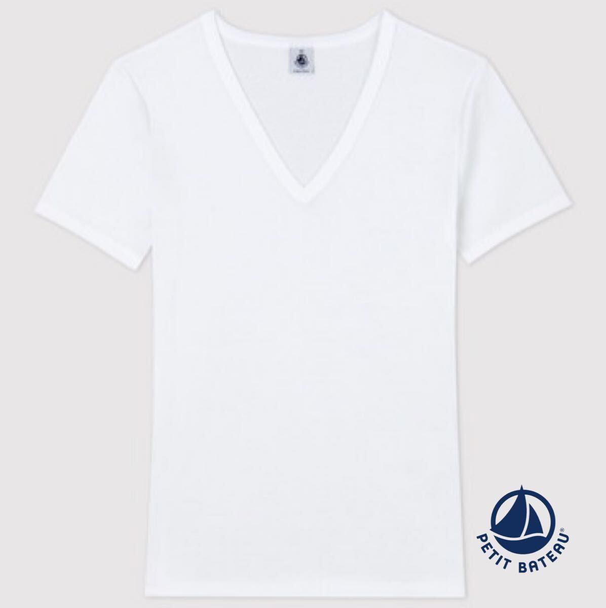 【PETIT BATEAU プチバトー／新品】ホワイトSサイズ／レディース Tシャツ コットン100% Tee Shirt MC／28872 01 220／PB004715_画像1