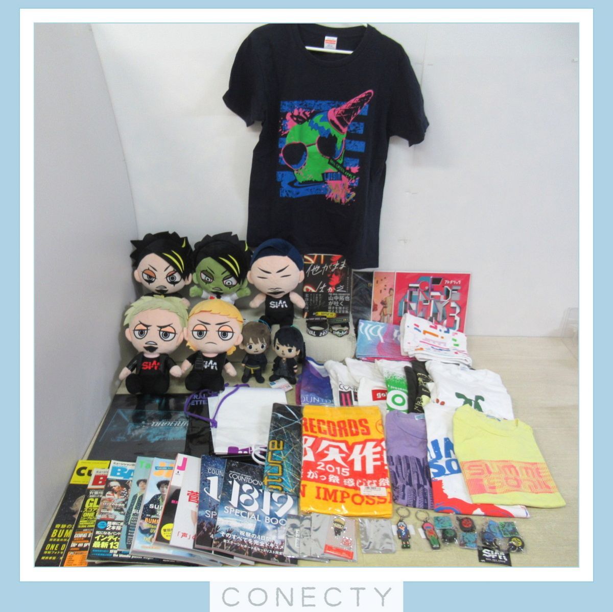  lock band fes goods set *Mrs. GREEN APPLE Mrs. T-shirt L size /SIM soft toy / green yellow color society / oral axe ta/ other [C7[S4