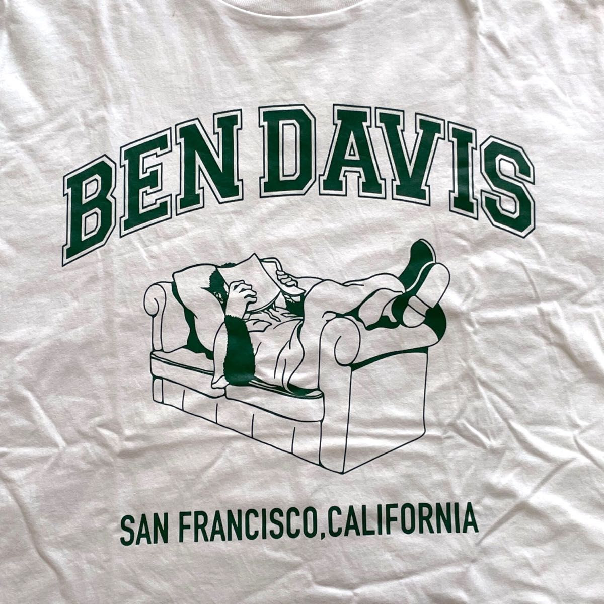 BEN DAVIS ベンデイビス ロゴ  半袖 Tシャツ 古着  ホワイト 
