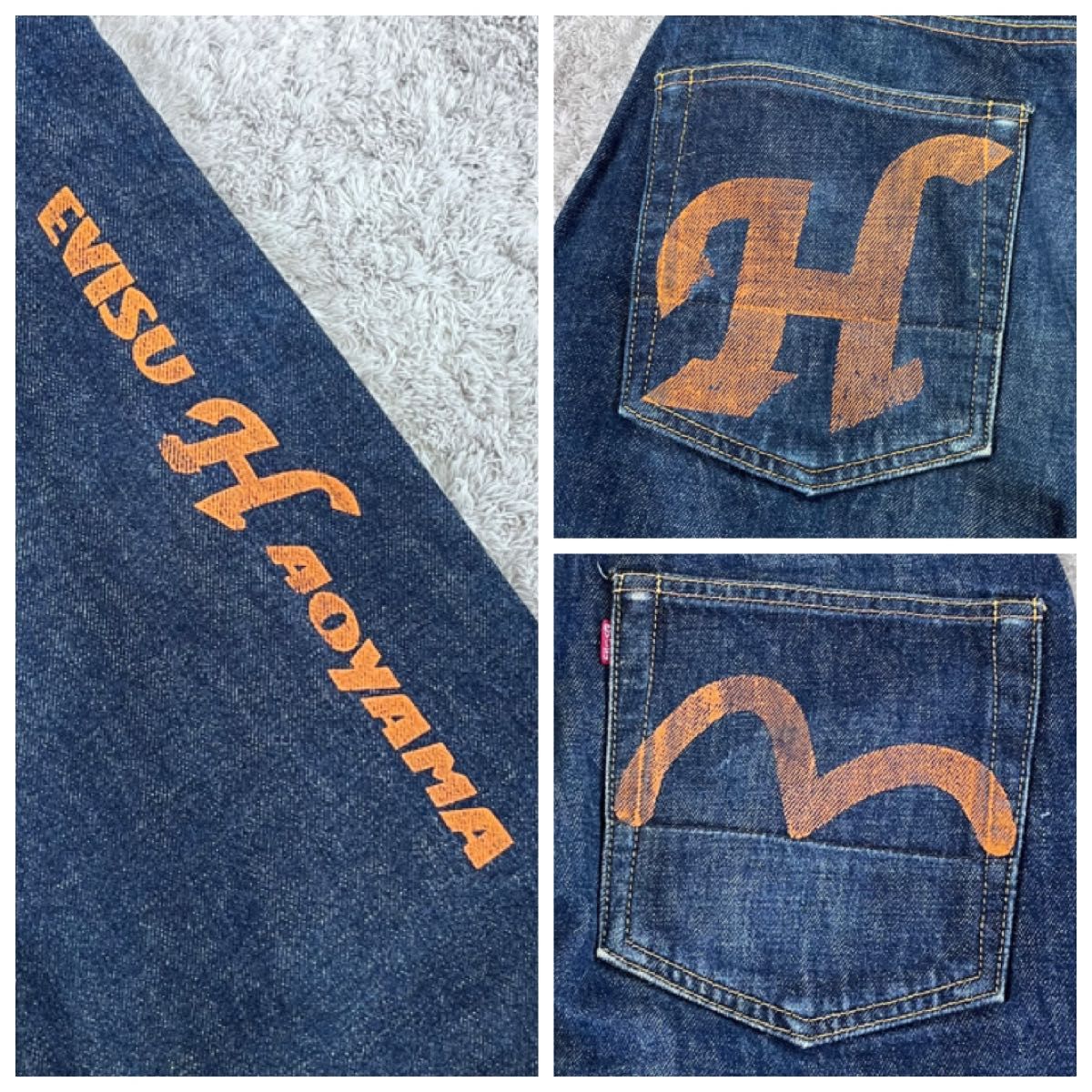 激レア】EVISU エヴィス 青山店限定 コラボ カモメ デニム 激レア】EVISU エヴィス 青山店限定 コラボ カモメ デニム