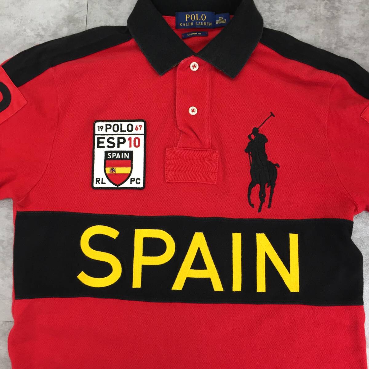 POLO RALPH LAUREN Polo Ralph Lauren вышивка рубашка-поло с коротким рукавом Kids красный красный 165cm