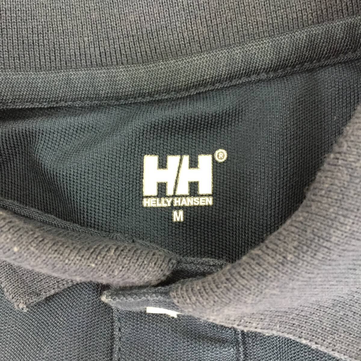 HELLY HANSEN ヘリー ハンセン ロゴ 半袖ポロシャツ メンズ ネイビー 紺色 サイズ_画像6