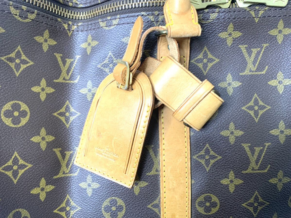 LOUIS VUITTON/ルイヴィトン モノグラム ボストンバッグ ブラウン キーポル バンドリエール A_画像5