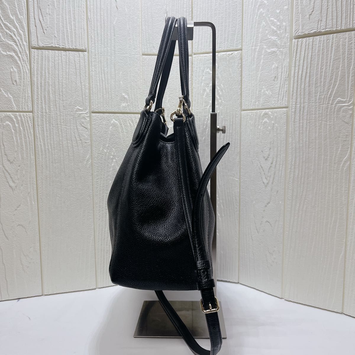 ★美品★ COACH コーチ レザー　ハンドバッグ　ショルダーバッグ　ブラック 35983