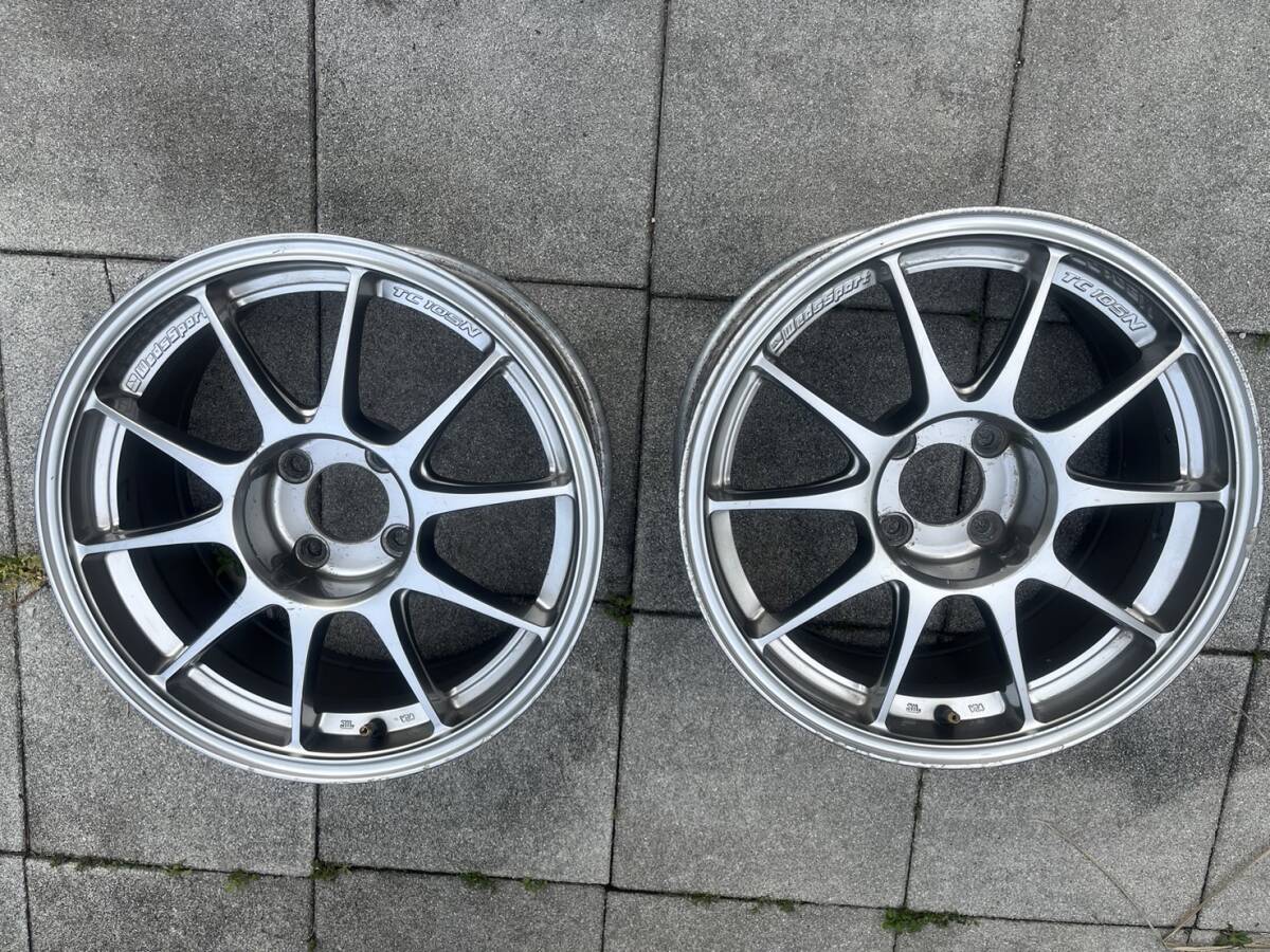 WedsSport TC105N 15×7jj +20 2本セット シビック ロードスター スターレット AE101AE111などに 走り屋 ドリフト グリップの画像1