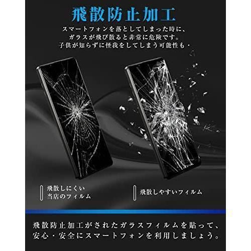 Xperia 1 Ⅲ ガラスフィルム 【2枚セット】SOG03/SO-51B フィルム 強化ガラス 日本旭硝子素材製/高透過率/硬度9H/耐衝撃/スクラッチ防止の画像4