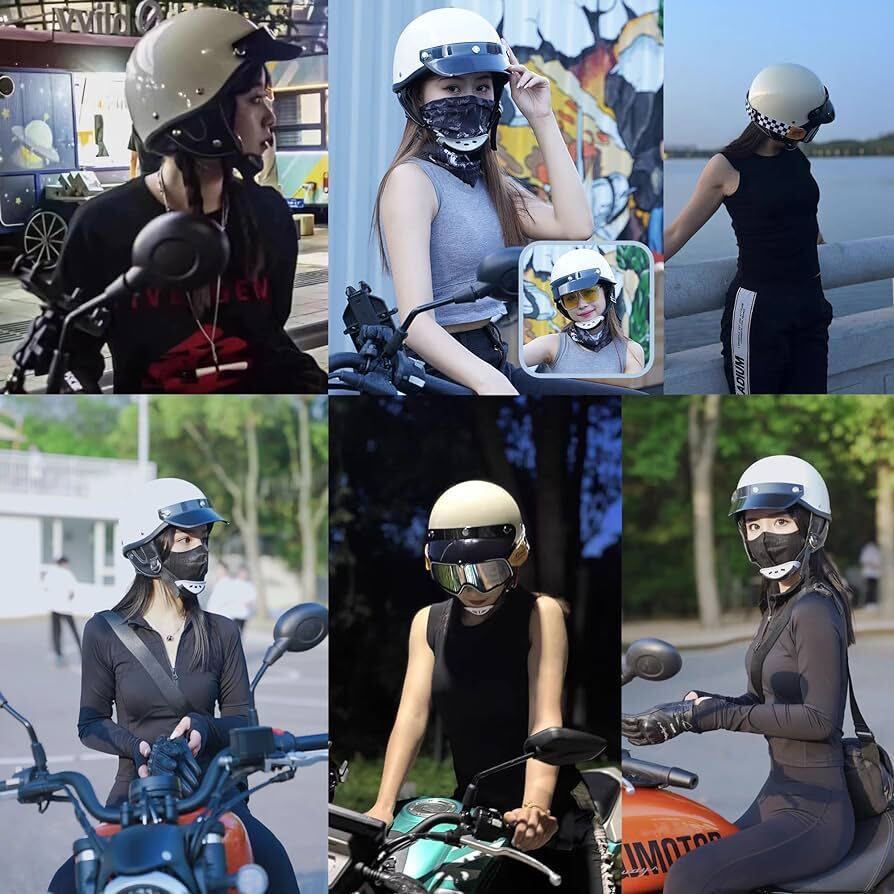 半ヘル ハーフヘルメッ 和風 半帽ヘルメット最新の流行 半キャップヘルメット メンズ レディース 耐衝撃性 超軽量 男女兼用 Size:Lサイズの画像6