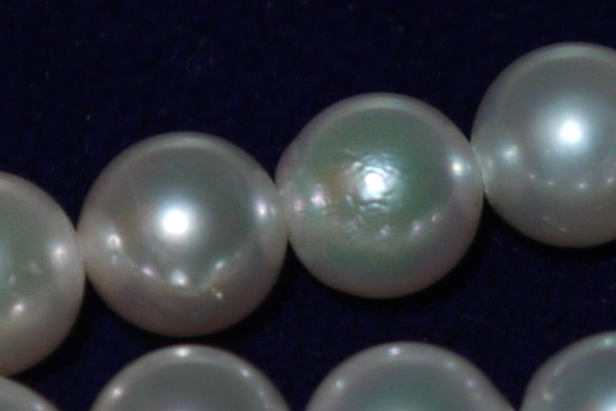 真珠 パールネックレス 留め具 SILVER 刻印あり ホワイト系 レディース アクセサリーの画像6