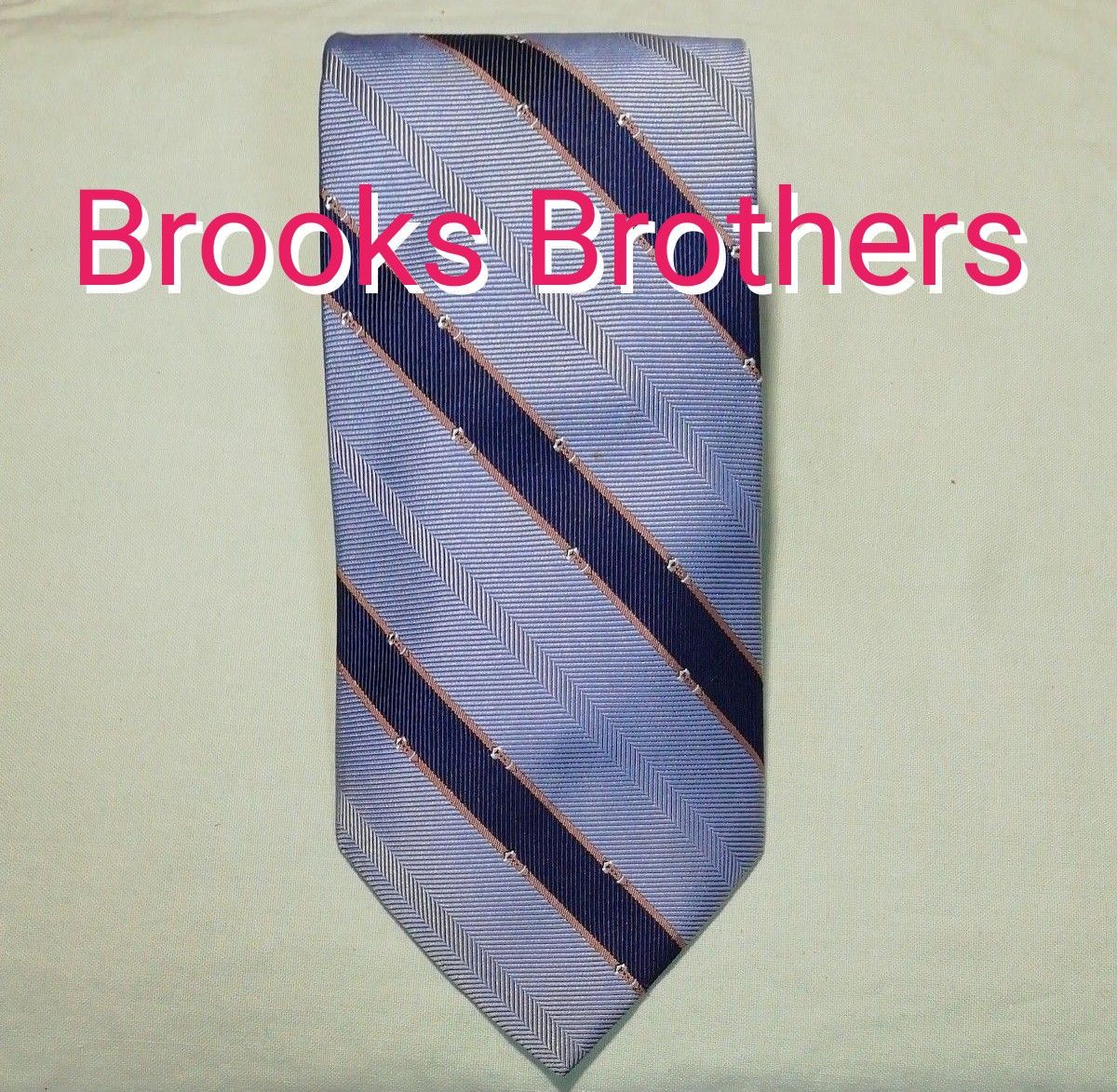 【USED】ネクタイ　ブルックスブラザーズ　Brooks Brothers　ストライプ　大剣9.6㌢